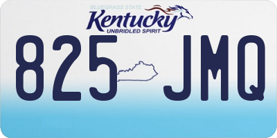 KY license plate 825JMQ