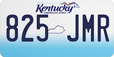 KY license plate 825JMR