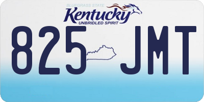 KY license plate 825JMT