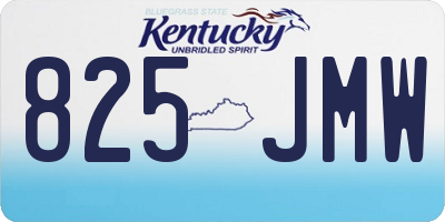 KY license plate 825JMW