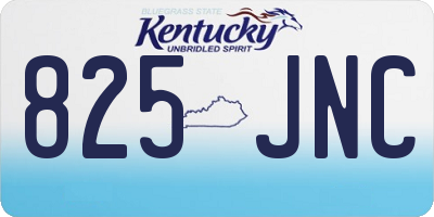 KY license plate 825JNC