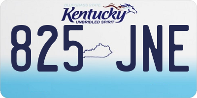KY license plate 825JNE