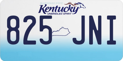 KY license plate 825JNI