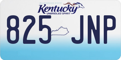 KY license plate 825JNP