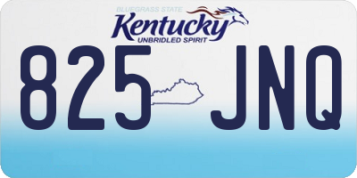 KY license plate 825JNQ