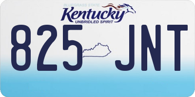 KY license plate 825JNT