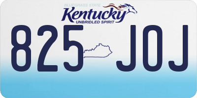 KY license plate 825JOJ