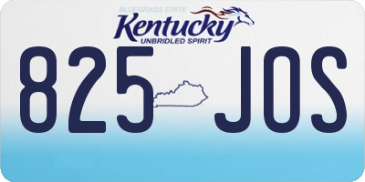KY license plate 825JOS