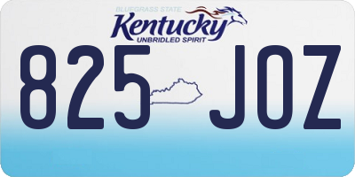 KY license plate 825JOZ