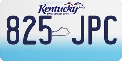 KY license plate 825JPC