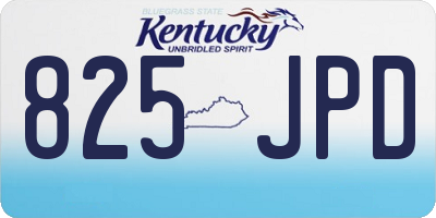 KY license plate 825JPD