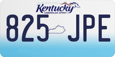KY license plate 825JPE