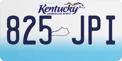 KY license plate 825JPI