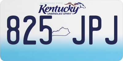 KY license plate 825JPJ