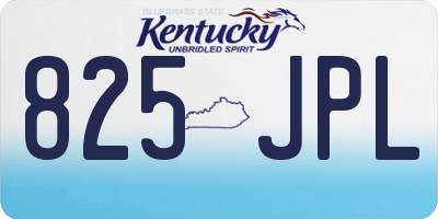 KY license plate 825JPL
