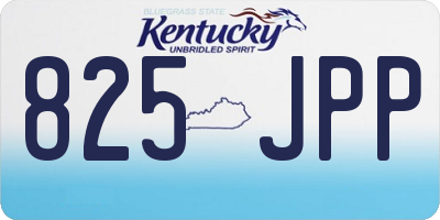 KY license plate 825JPP