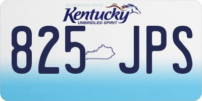KY license plate 825JPS