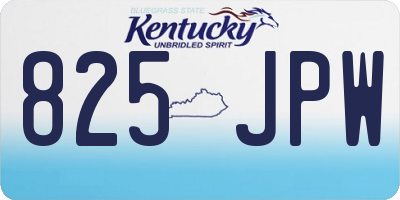 KY license plate 825JPW
