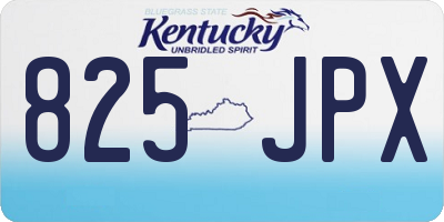 KY license plate 825JPX