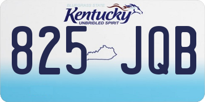 KY license plate 825JQB