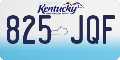 KY license plate 825JQF