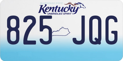 KY license plate 825JQG