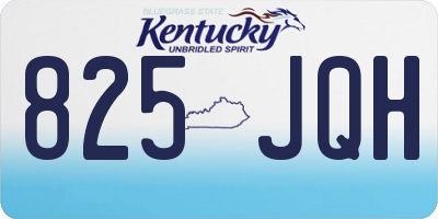 KY license plate 825JQH