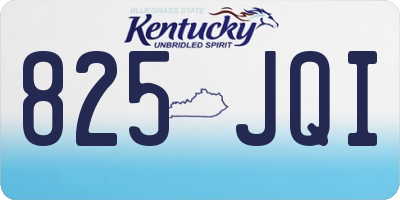 KY license plate 825JQI