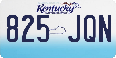 KY license plate 825JQN