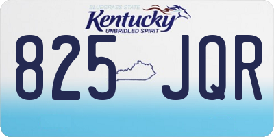 KY license plate 825JQR