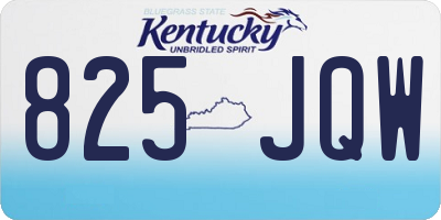 KY license plate 825JQW