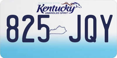 KY license plate 825JQY