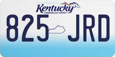 KY license plate 825JRD