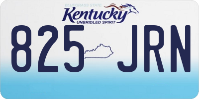 KY license plate 825JRN