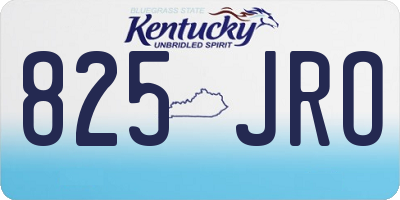 KY license plate 825JRO