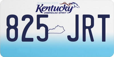 KY license plate 825JRT