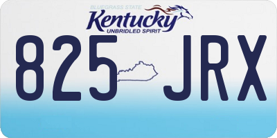KY license plate 825JRX