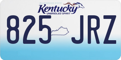 KY license plate 825JRZ