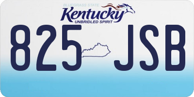 KY license plate 825JSB
