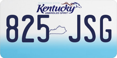 KY license plate 825JSG