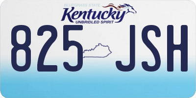 KY license plate 825JSH