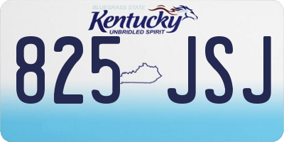 KY license plate 825JSJ
