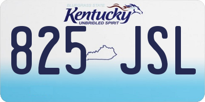 KY license plate 825JSL