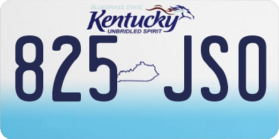 KY license plate 825JSO
