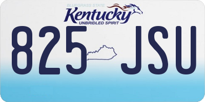 KY license plate 825JSU