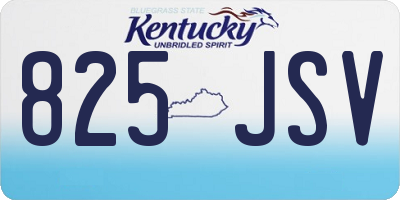 KY license plate 825JSV
