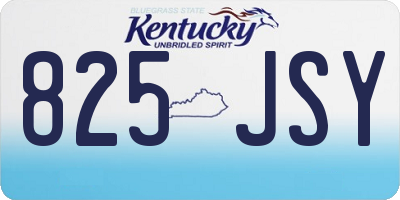 KY license plate 825JSY