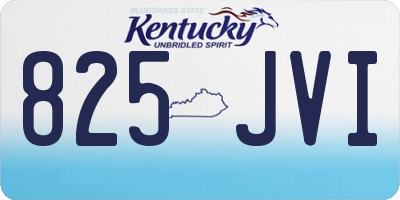 KY license plate 825JVI
