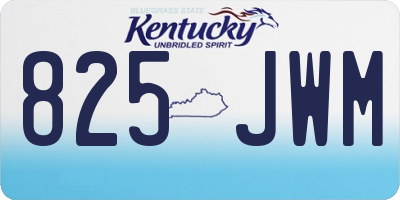 KY license plate 825JWM