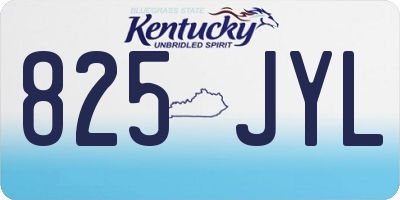 KY license plate 825JYL